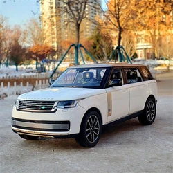 1/32 Land Range Rover SV SUV modello di auto in lega diecast veicoli fuoristrada in metallo modello di auto simulazione suono e luce regalo giocattolo per bambini