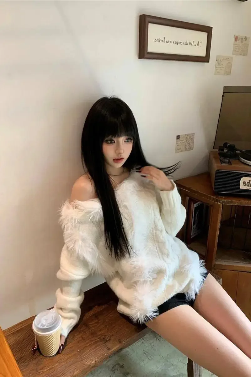 

Свитера, джемперы, пуловеры для женщин, шерстяные, в западном стиле, Prairie Cowgirl Frontier, однотонные, уличные, большие, зимние, уютные, BF