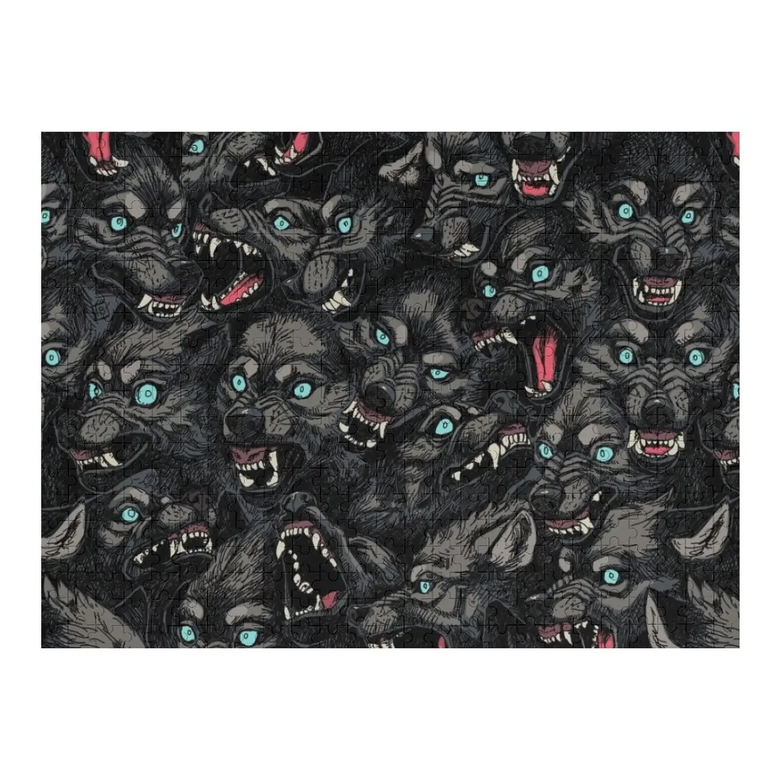 Wolf Pack Pattern Jigsaw Puzzle Personalized Wooden Name Customized Gifts For Kids Custom Wooden Name Puzzle