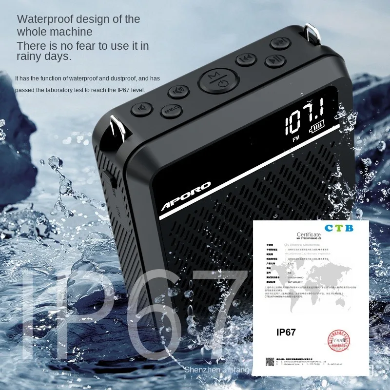 APORO T28 Waterproof And Dustproof Wireless Speaker Bluetooth Recording IP67 Certified High Power 40W Internal Battery 4500mAh