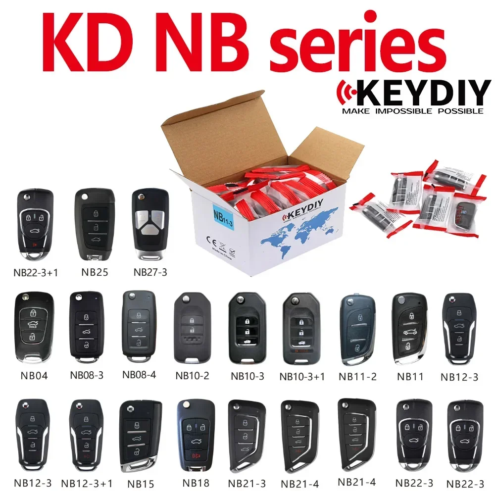 5pcs KEYDIY Universal Remote Car Key NB04 NB08 NB10 NB11 NB12 NB18 NB25 NB28 NB29 NB30 NB33 NB Series for KD MINI KD-X2 Machine