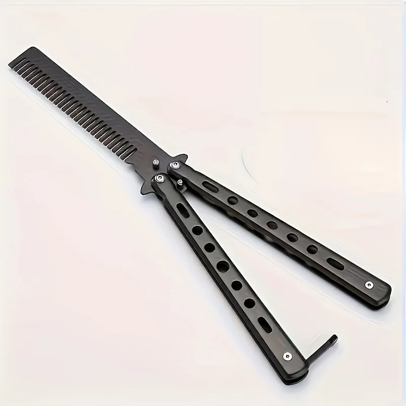A Practical Folding Butterfly Comb, Convenient to Carry, with Sturdy Teeth, Durable Handle, and a Sturdy Butterfly Comb.