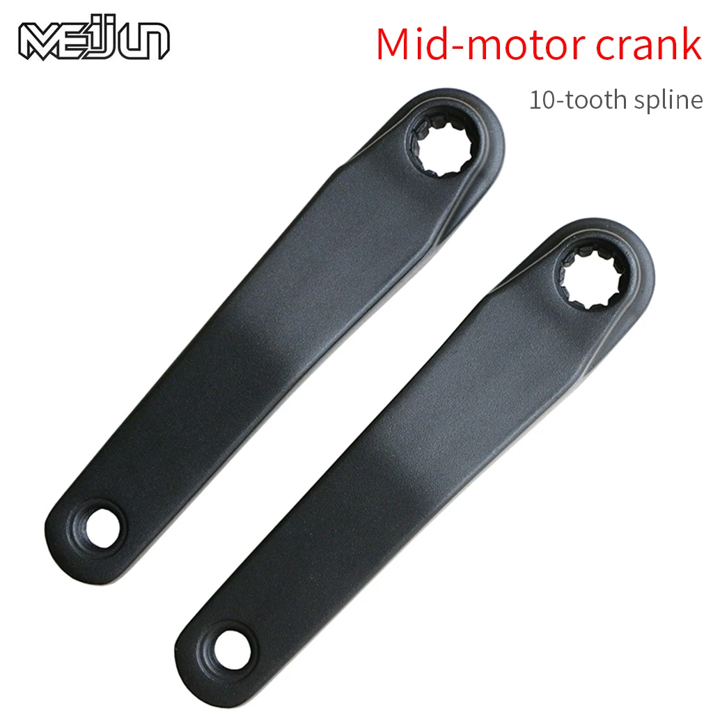 2pcs Left and right cranks Bafang Tosheng Bosch 10-tooth Spline Center Motor Crank BNI MINI ISIS Disc Crank