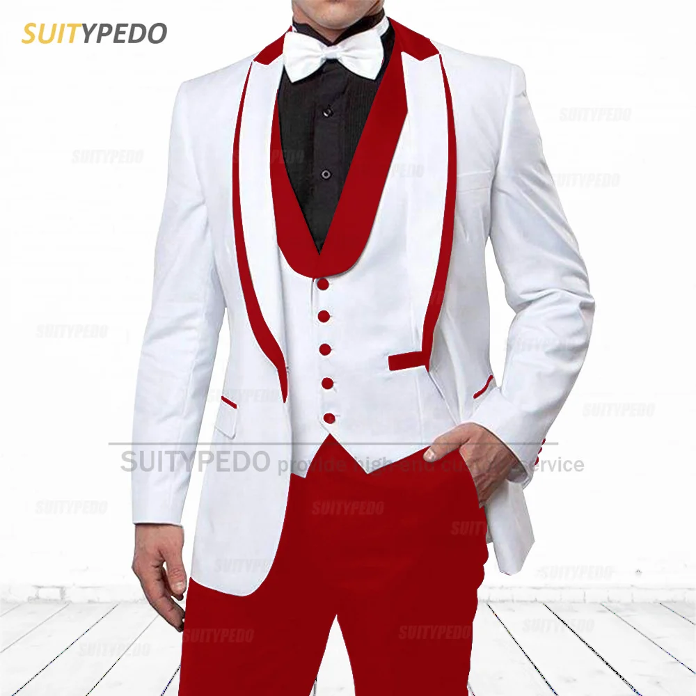 Newest Elegant Suits For Men Wedding Party Fashion Mariage Costumes 3 Pieces Formal Activities Tailor-made Male Classic Outfits