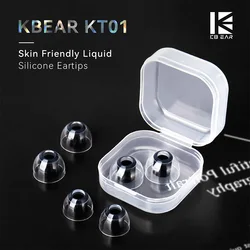 KBEAR KT01 Liquid Silicone Material Better than regular ear tips Fits better in the ear canal Skin Friendly Liquid Silicone Eart