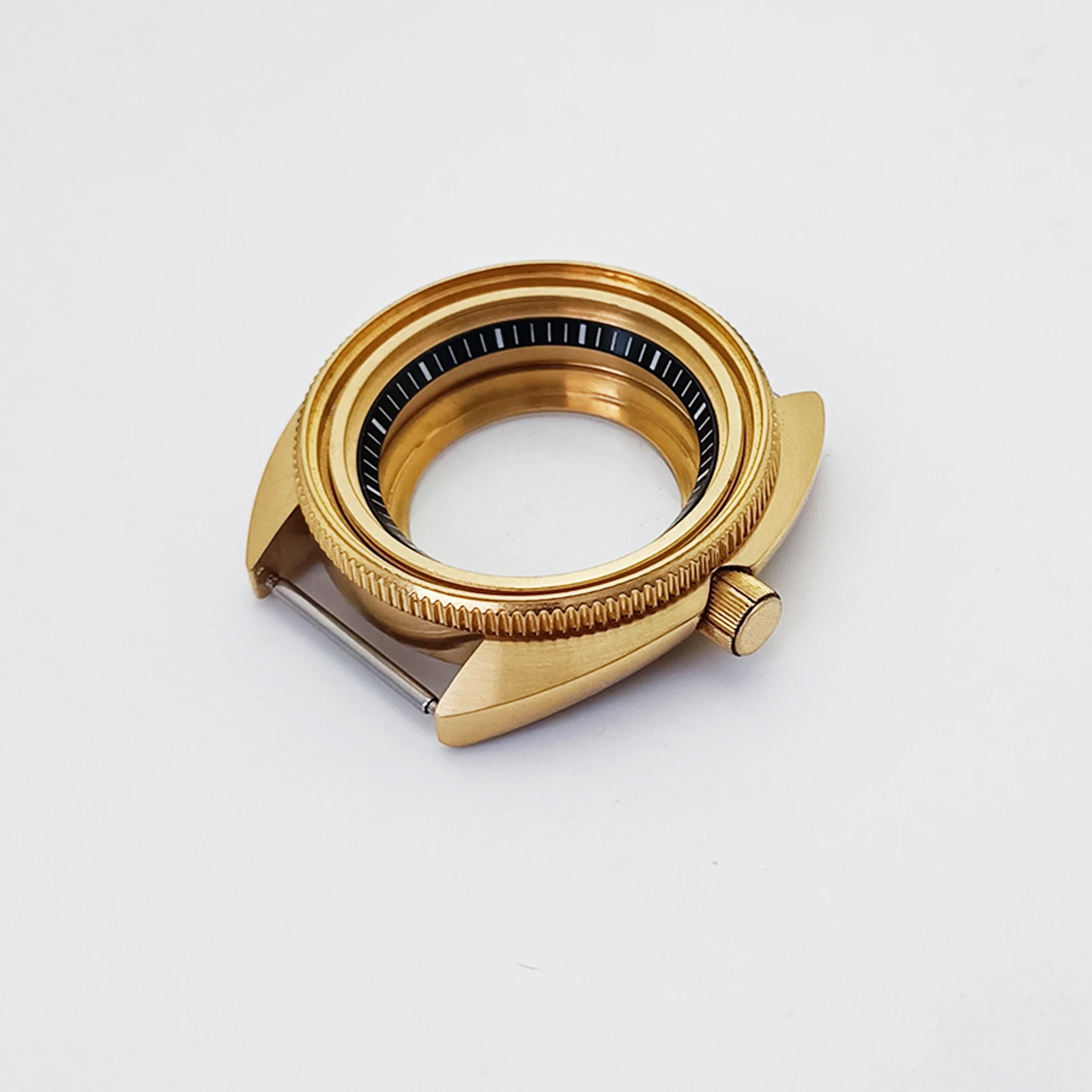 Mod Gold Turtle Case NH35 Case Crown 3.0 Resin Insert Sapphire Glass Stainless Steel Watch Case