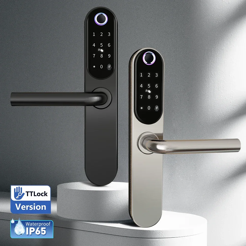 IP65 Outdoor Europe Australia Mortise Waterproof TTlock App and Tuya App Stainless Steel Smart Digital Door Lock