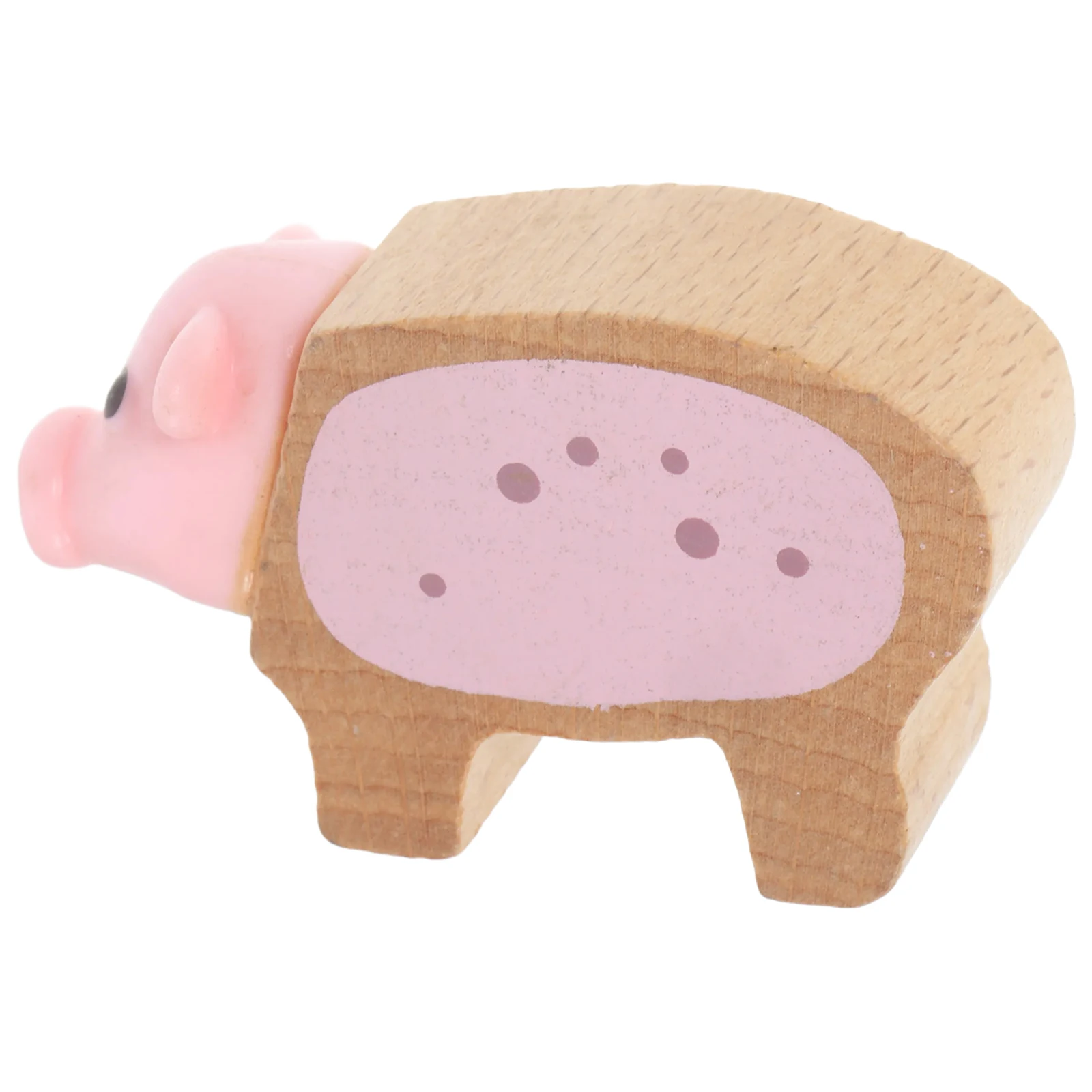 

Farm Animal Ornaments Small Pig Desktop Piggy Decoration Dimensional Toddler Toy Miniature Figurines Wooden Bright
