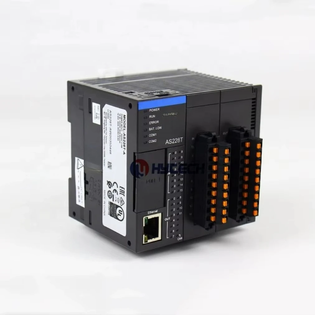 AS228T-A PLC Programmable Controller AS200 Series 28 Point CPU Host Module 16DI 12DO NPN Output Industrial Automation