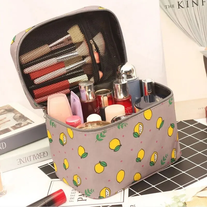 Borsa per il trucco da donna portatile impermeabile da viaggio custodia per cosmetici ad alta capacità per articoli da toeletta custodia per