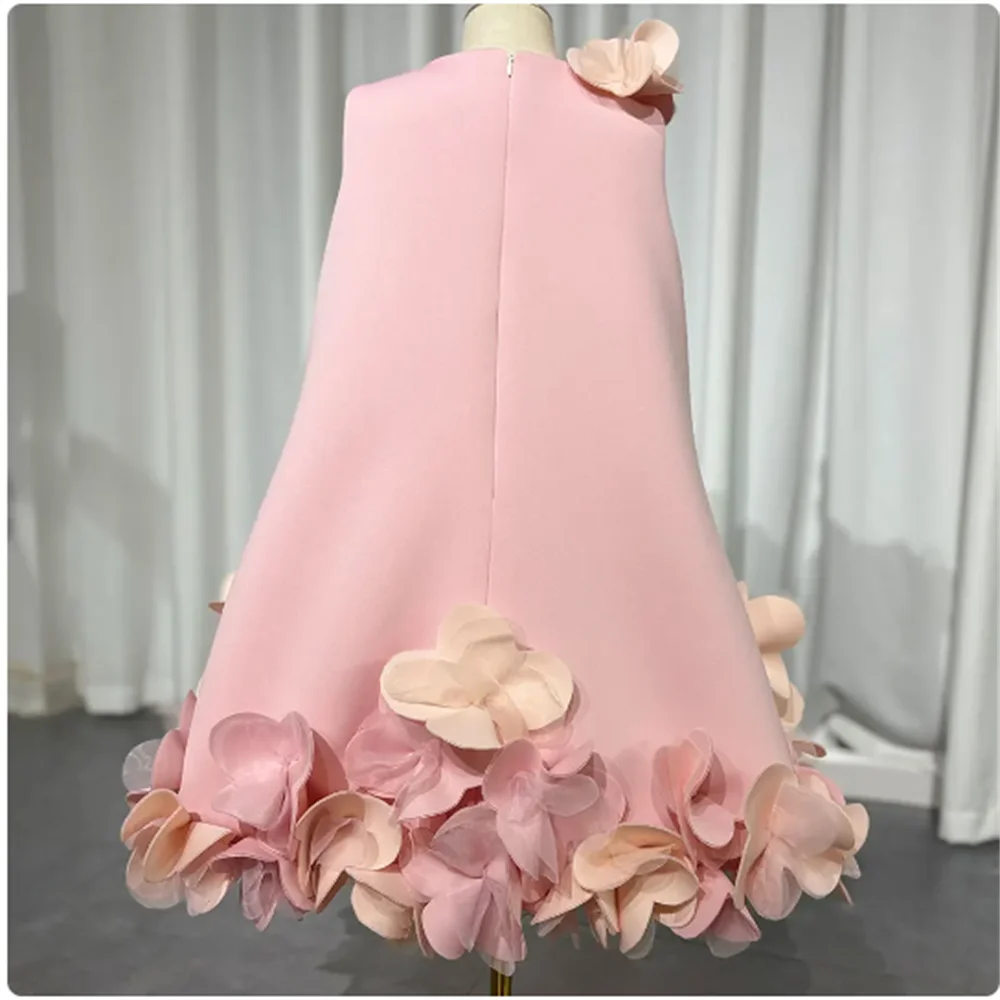 Nuevo vestido blanco de flores para niña, elegante baile de baquetas, ropa para bebés y niños para boda, cumpleaños, fiesta, vestidos hechos a medida