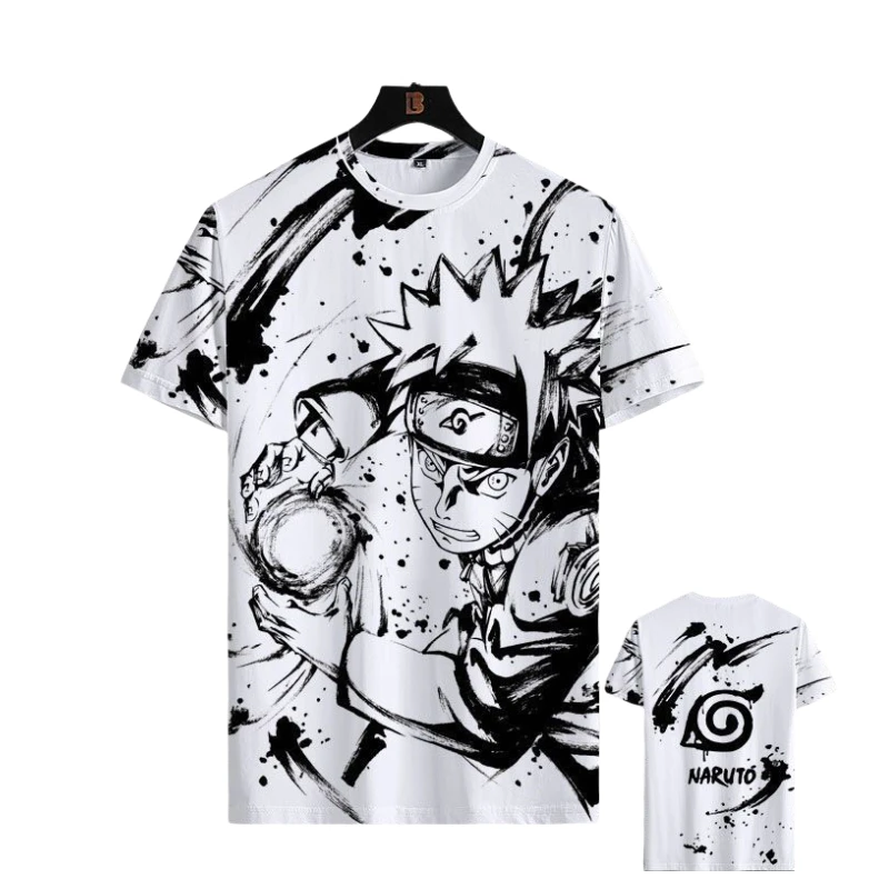 Naruto Uchiha Itachi anime peripheral cartoon T-shirt summer men and women loose short-sleeved personalized student boys tops