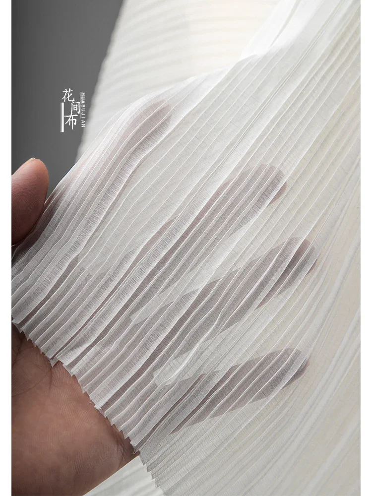 Tessuto a rete pieghettato colorato caffè bianco per cucire moda mezza gonna abito da sposa panno di Tulle materiale Desing all\'ingrosso