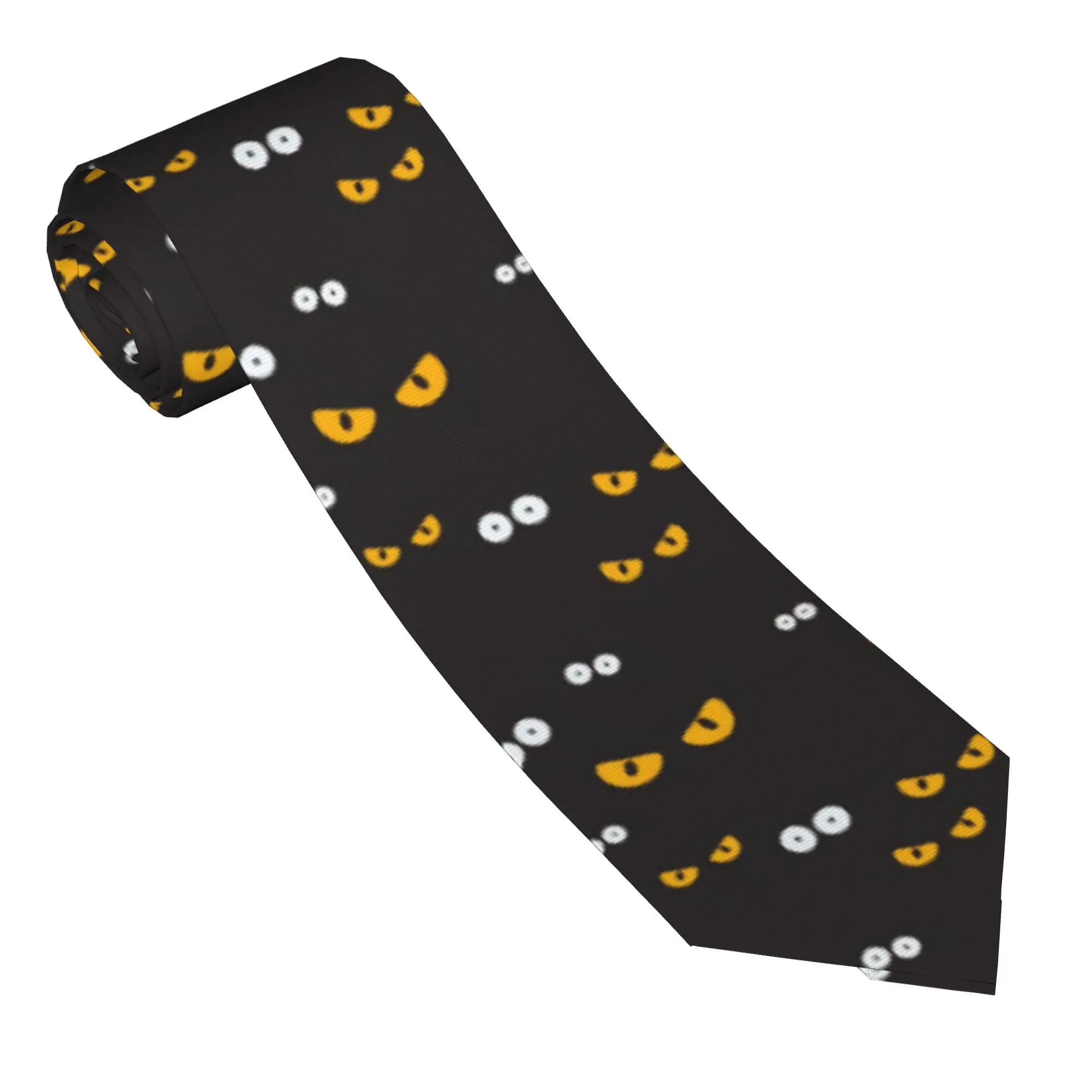 Spooky Monster Eyes Fabric Halloween Unisex Necktie Skinny  8 cm Classic  Neck Ties for Mens Accessories Gravatas Wedding  Gift