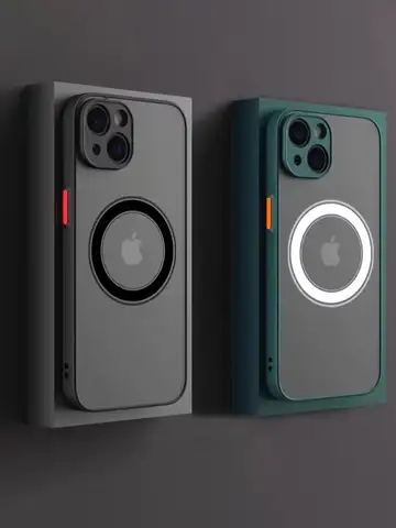 Luxury Armor Matte For Magsafe Magnetic Wireless Charging Case For iPhone 17 16 15 14 13 12 11Pro Max Mini Plus Shockproof Cover