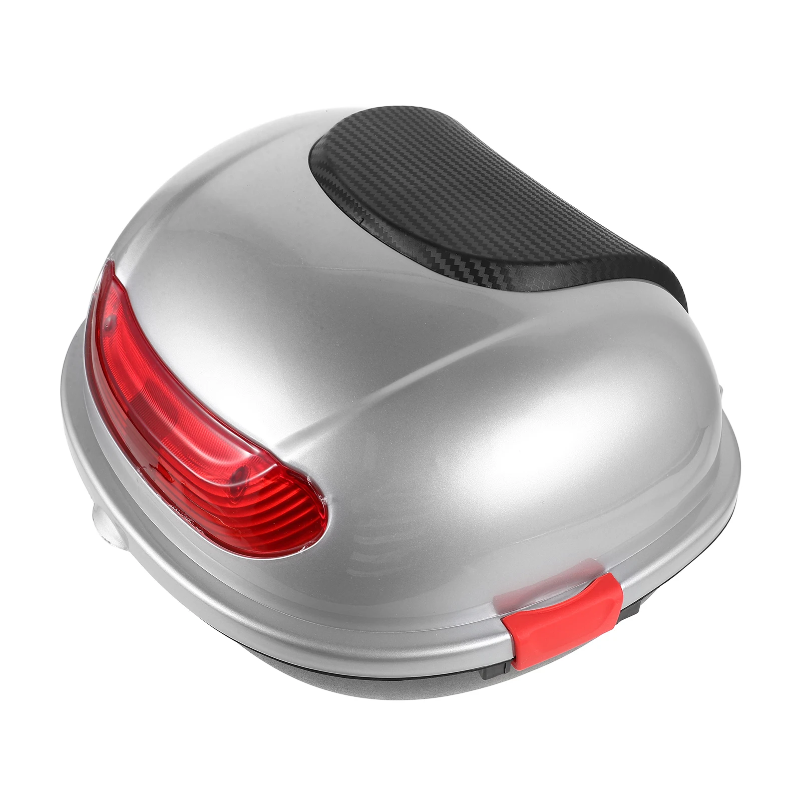 Caja trasera Universal para motocicleta, estuche de almacenamiento superior trasero impermeable, interruptor de llave eléctrica para patinete, tapa de Gas Compatible con duradera y grande