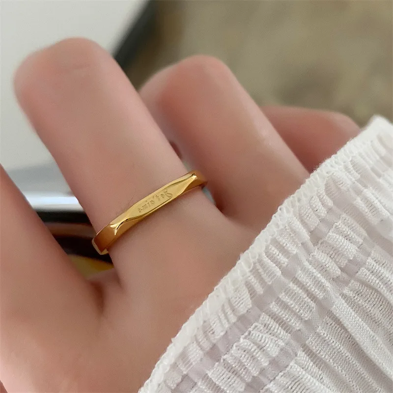 French JETAIME Love You Word Rings Fashion Personality 2022 New Titanium Steel couple Rings Jewelry Accessories Wholesale