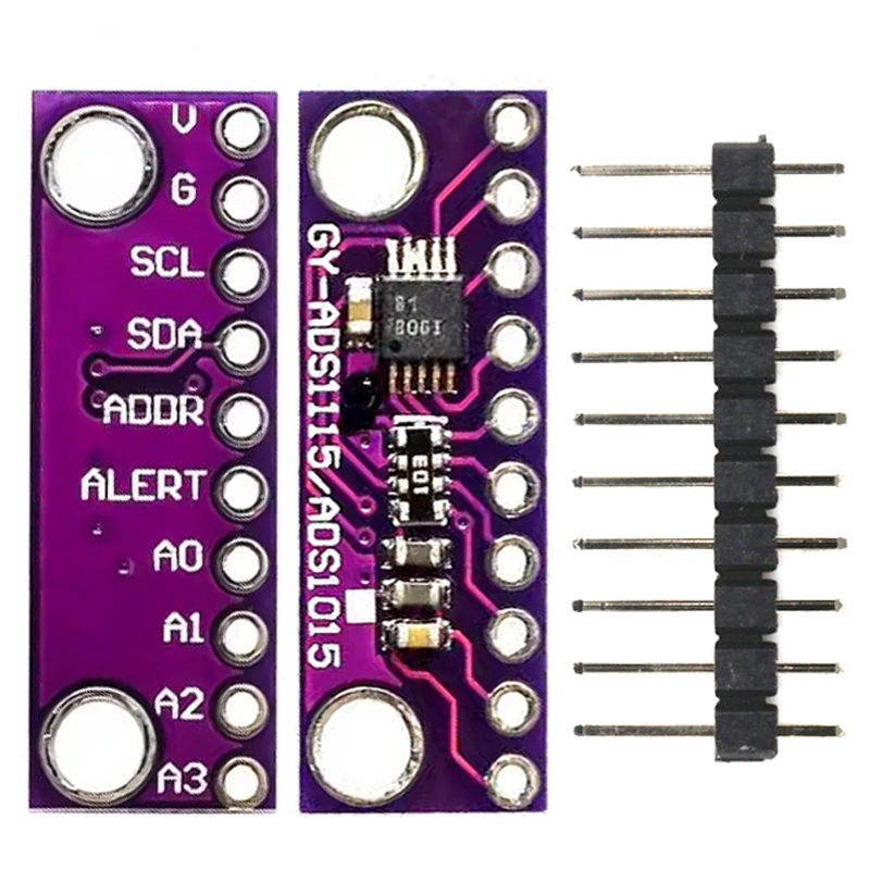 Carte de développement de précision ADS1115 pour Ardu37RP, amplificateur de gain Pro, technologie I2C, ADC, 4 canaux, 16 bits, 2.0V à 5.5V