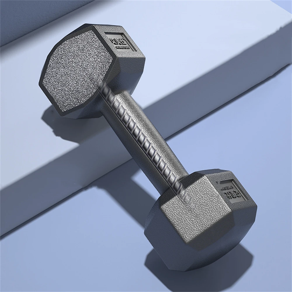 2 Pcs/set Dumbbells, Hexagonal Design PVC Material, Sand-iron Mixture and Rebar Filled Inside, 1 KG 1 Piece, Push-up Bracket