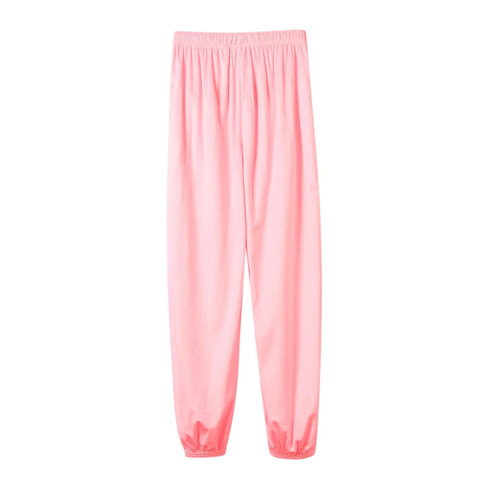 Women Men Lounge Pants Cartoon Elephant Pattern Pajama Pants Wide Leg Elastic Waistband Mid-Rise Pajama Bottoms