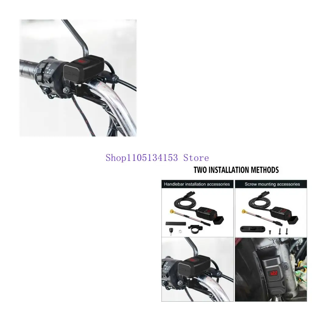 

hg89 Charging Socket 30W PD Type-C 18W QC3.0 Outlet with Switch Voltmeter Waterproof