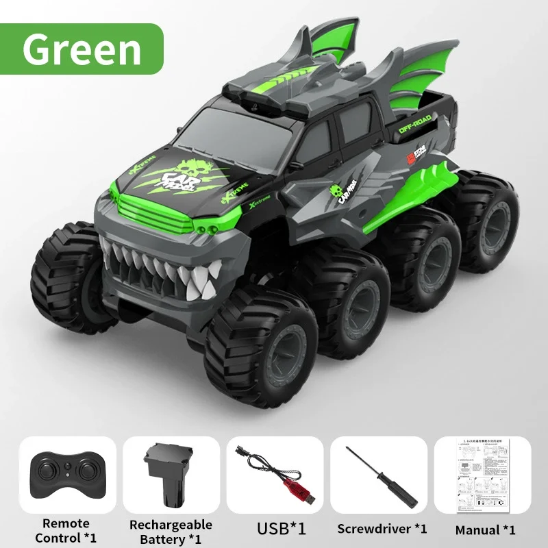 JJRC Scala 1:16 8WD Anfibio RC Auto 2.4G Veicolo fuoristrada telecomandato con design impermeabile Crawler fuoristrada per bambini