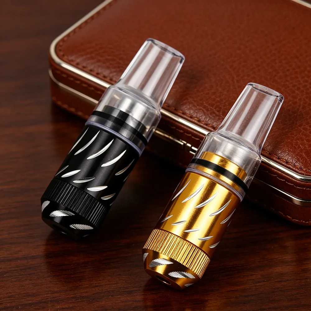 Mini Aluminum Alloy Nipple Pipe Acrylic Mouthpiece Black Gold Optional Smoking Accessories