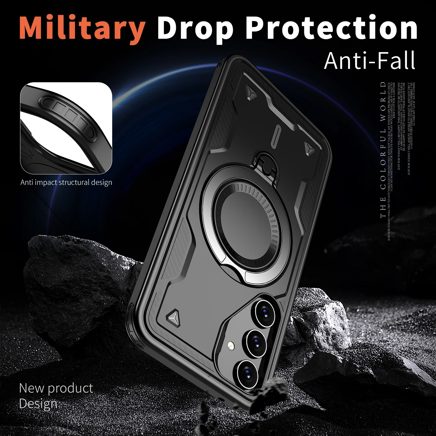 Shockproof Armor Ring Cover Case for Samsung Galaxy S25 FE A17 5G S24 Ultra S22 S23 Plus A16 A15 A55 A35 A56 A36 Xcover 7 Pro