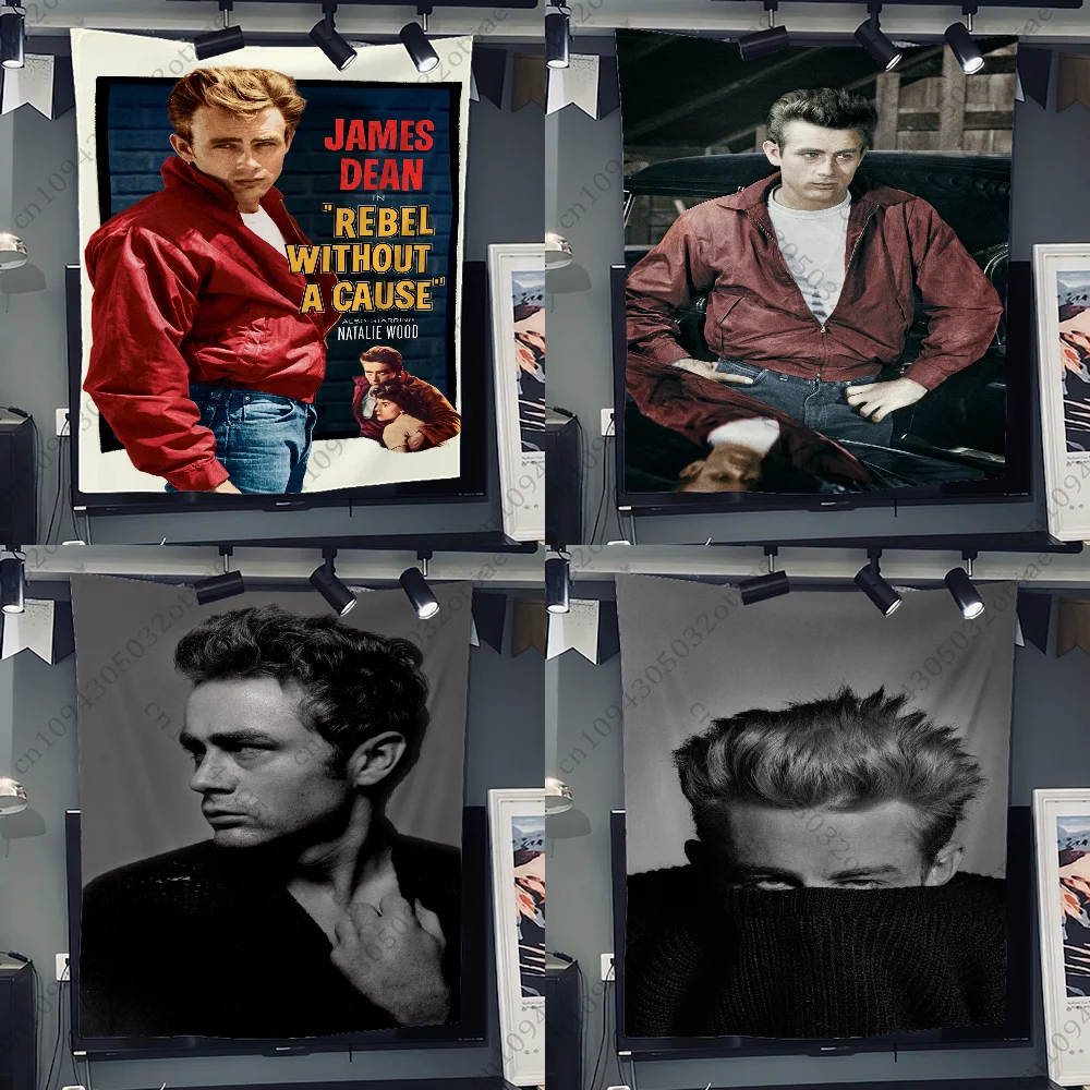 Vintage J-James Dean Flag Tapestry Creative Pattern Photo Living Room Wall Art Tapestry Decor Party Outdoor Decorate Banners