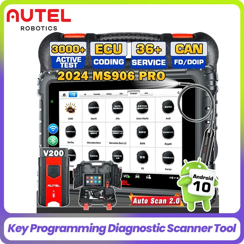 

2024 Новинка Autel MaxiSYS MS906 Pro OBDII двунаправленная Диагностика OBD2 сканер инструмент для автомобиля кодирование ЭБУ автомобильные инструменты