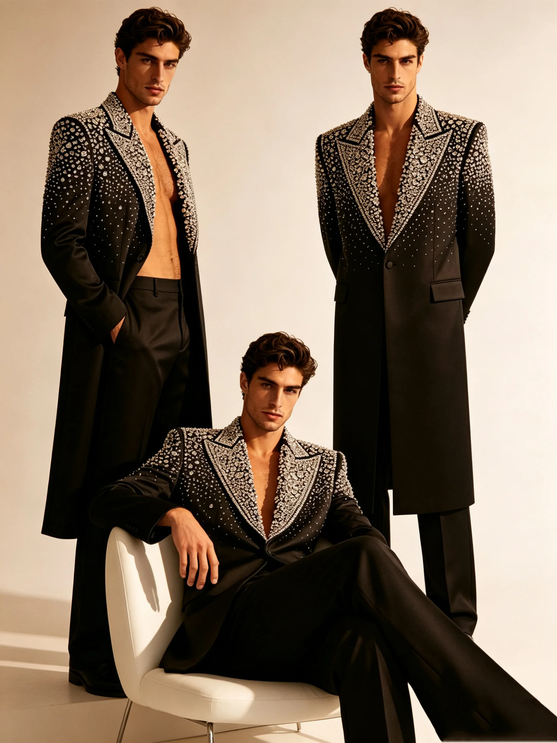 Black Crystals Long Men Suit S - đánh giá và giá Formal Wear For Men Black Suit