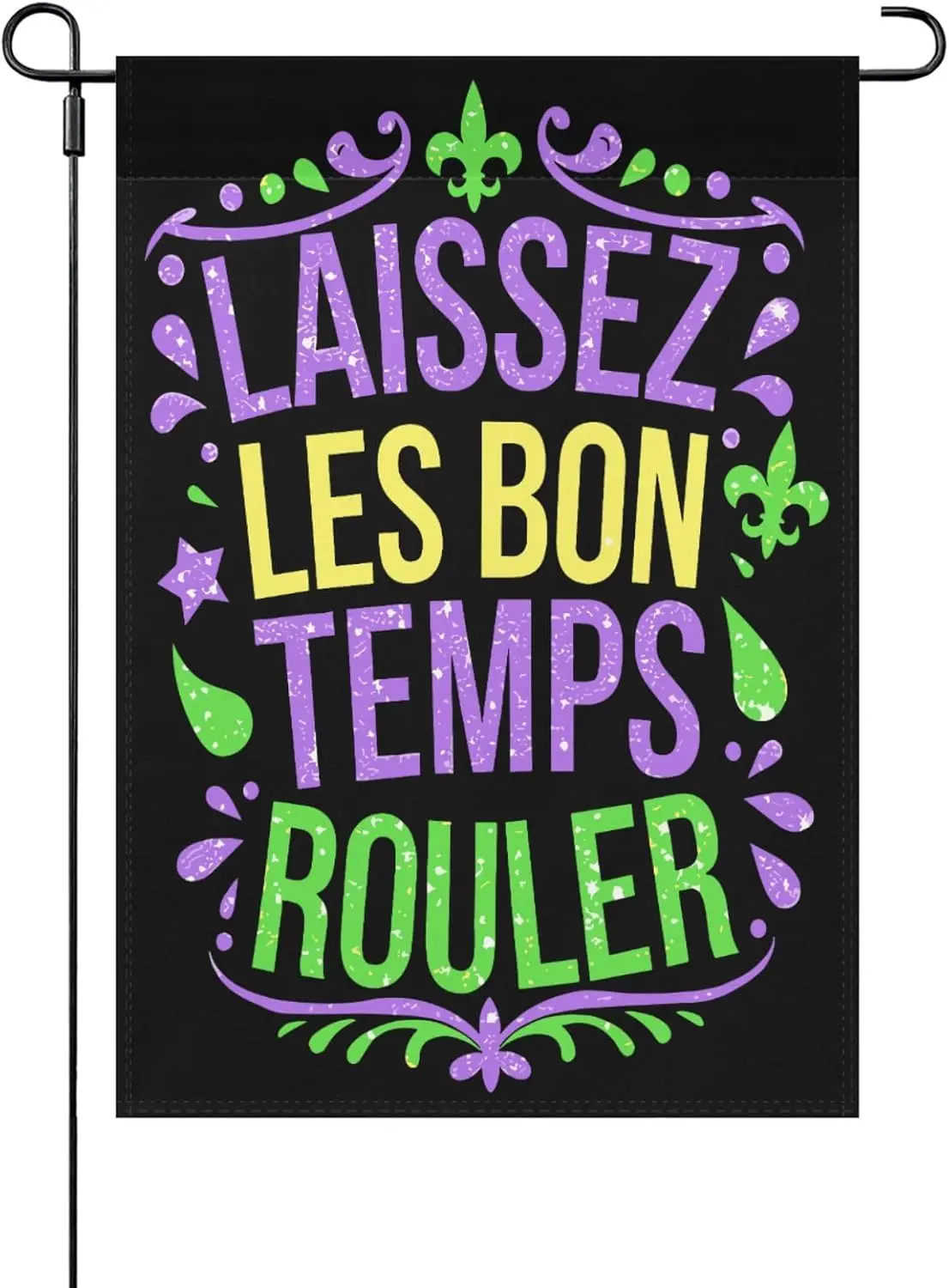 Laissez Les Bon Temps Rouler Girls Trip Mardi Gras Garden Flag Double Sided Vintage Outdoor Party Flag Yard Decor Perfect fo uui