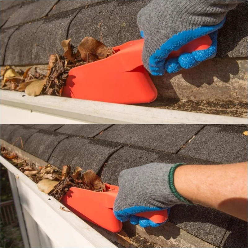 Getter Gutter Scoop Roof Trowels Garden Orchard Leaf Gutter Cleaning Shovel Tool Dirt Debris Remove Tool Large Capacity Spade