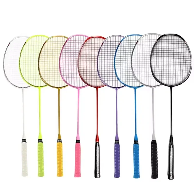 Carbon Fiber Badminton Racket Stiff Shaft High Tension for Offensive Competitive Play