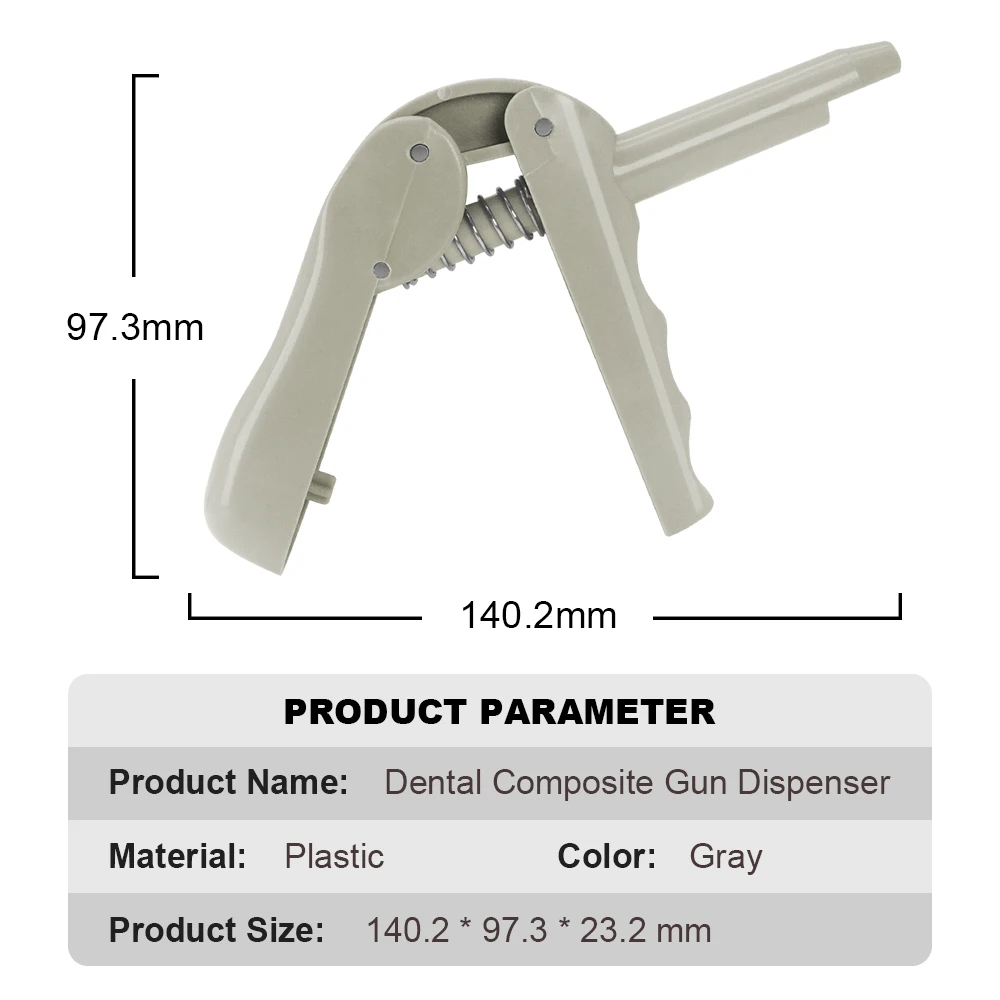 Aplikator dentystyczny dozownik broni kompozytowej do Unidose commules przydatne domowe narzędzia stomatologiczne szaro-białe