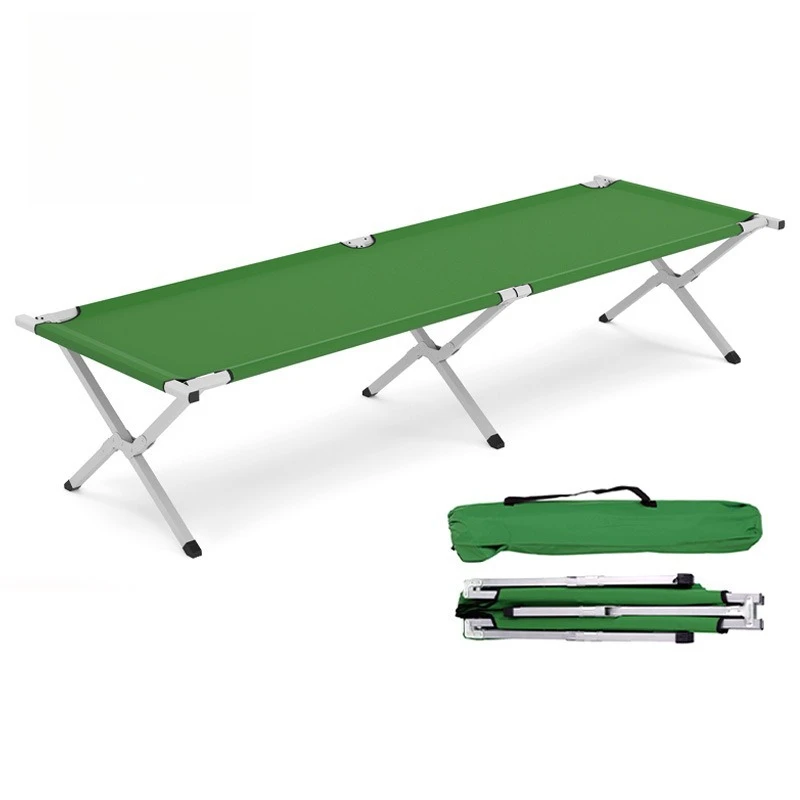 

Outdoor Camping Bed - Portable Single-person Nap Folding Bed - Aluminum Alloy Military Bed 2pcs