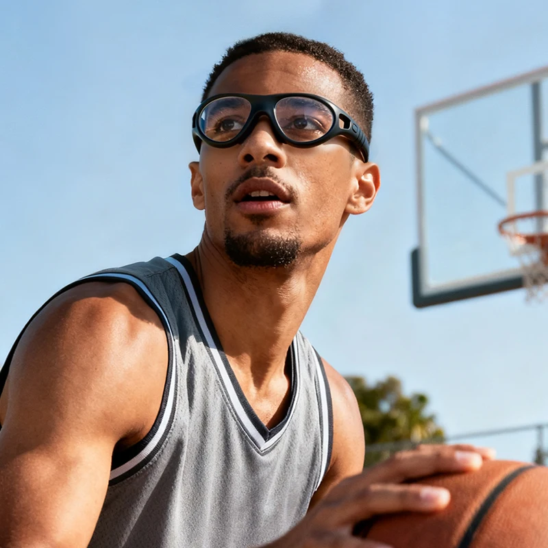 

Men's basketball sports glasses, anti-collision goggles, polarized bicycle glasses, day and night dual-use running glasses