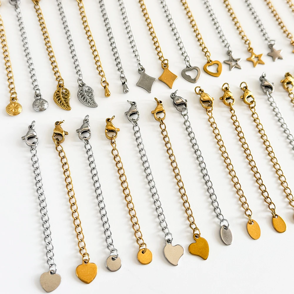 

Cordial Design 100Pcs Stainless Steel Extension Chain/Hand Made/Jewelry Accessories/Connectors/DIY Hooks & Clasps #195337