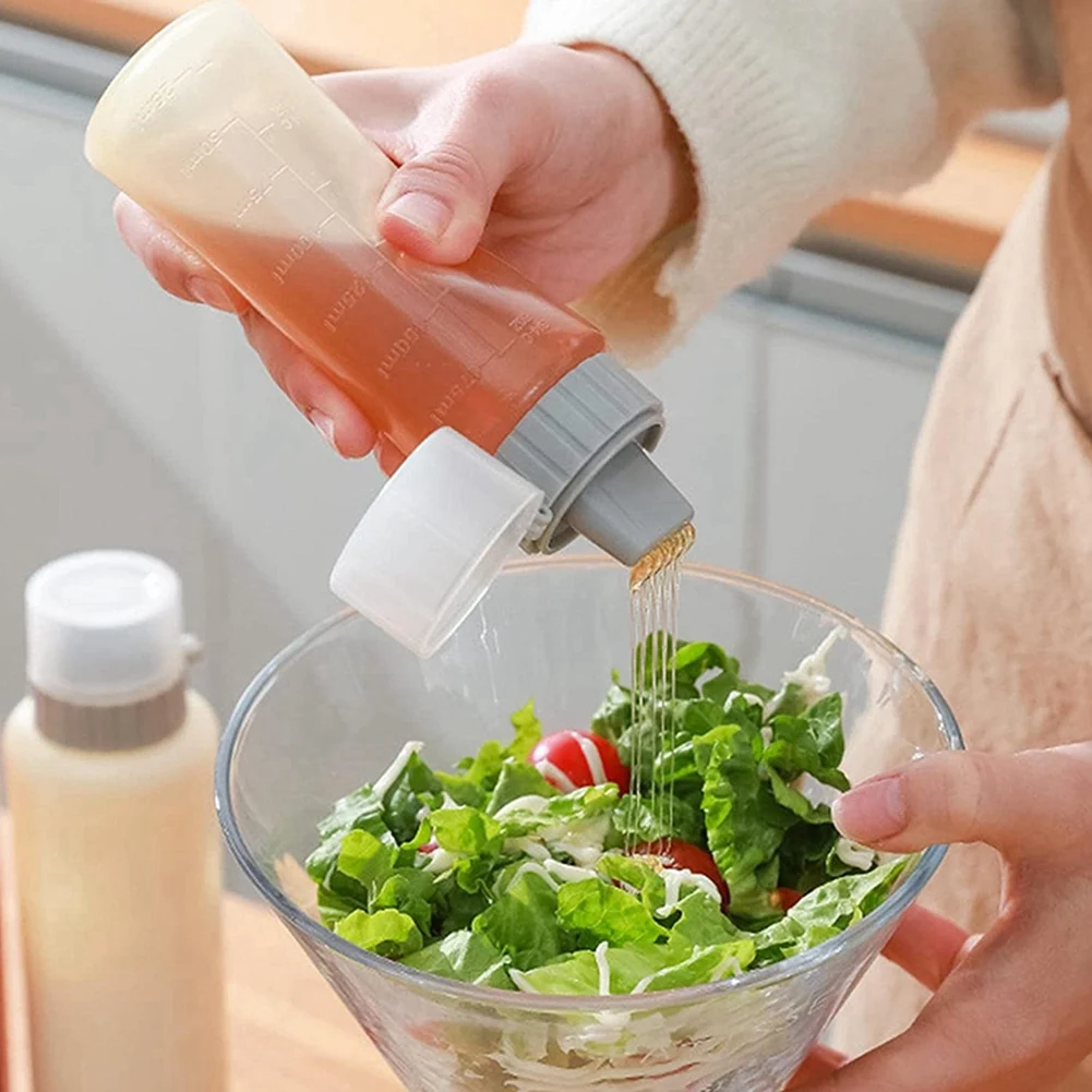 ABZL 5 Holes Condiment Squeeze Bottle Kitchen Ketchup Mustard Bottle Mayonnaise Honey Dispenser Sauce Storage Container