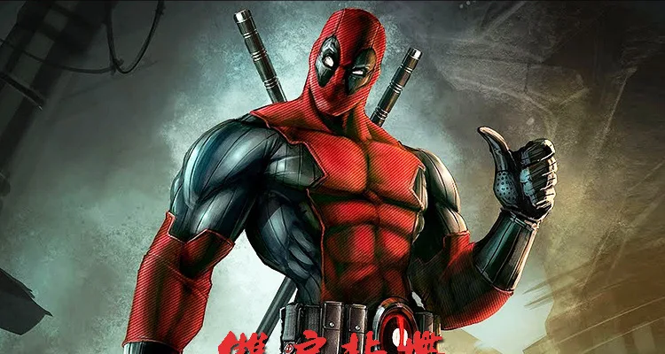 Miecz Deadpool i pasek na ramię rekwizyt Cosplay 75cm samuraj podwójne ostrze srebrne ostrze Deadpool pasek na ramię miecz Kidadult Toy