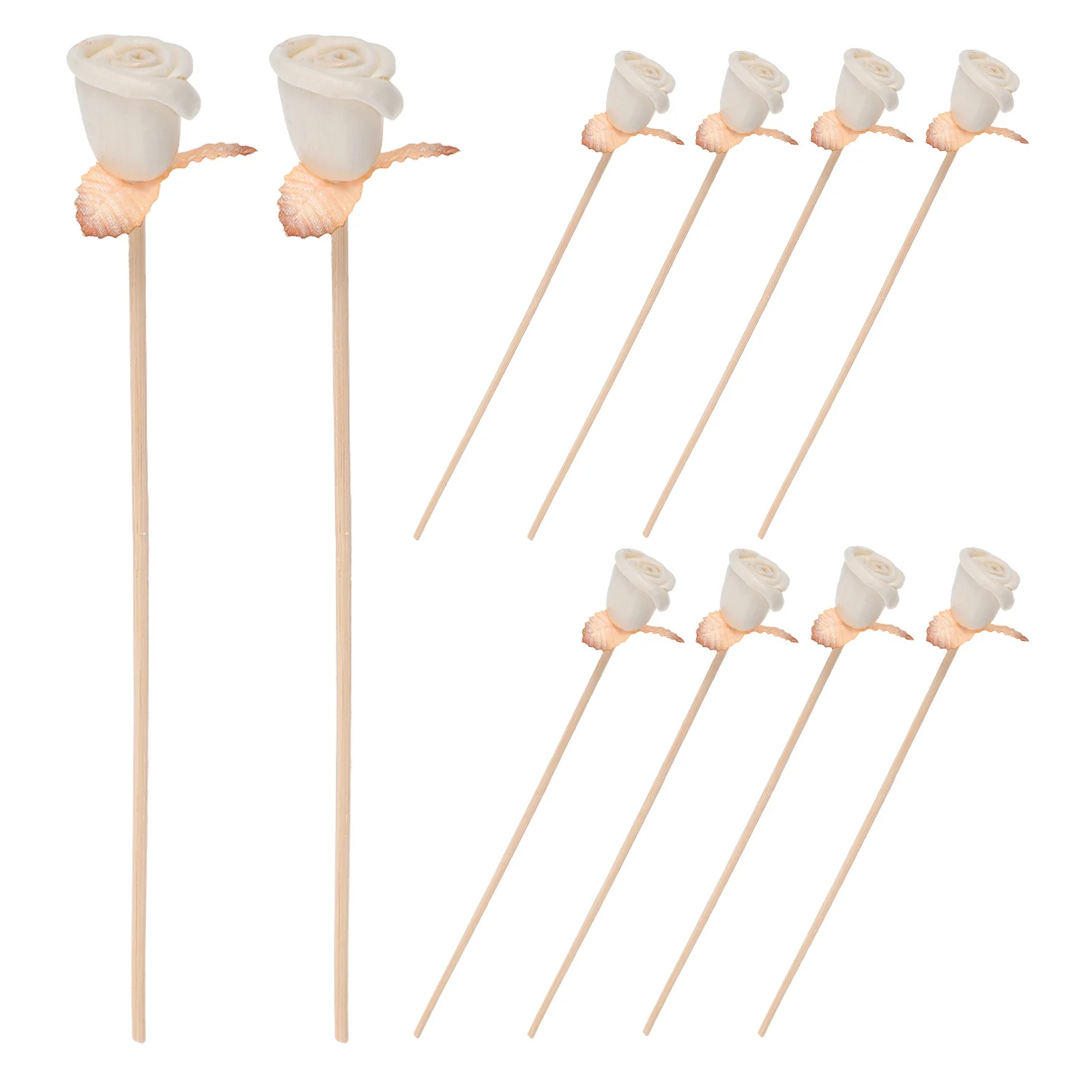 

Rose Flower Rattan Diffuser 10 Pack Straight Sticks for Essential Oils Non Flame Aroma Therapy Home Scent Decor