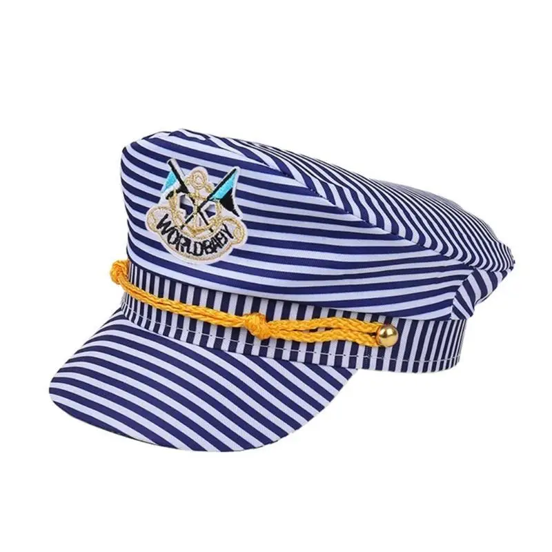 39BD Trendy Sailing Stripe Baseball Caps Comfortable Stylish Sunhat Protective Hat