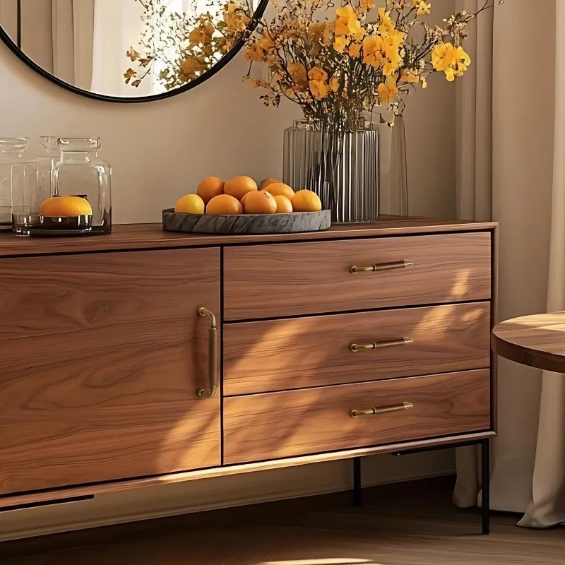 

Vintage style walnut door handle furniture door cabinet cabinet shoe cabinet wardrobe drawer wooden handle