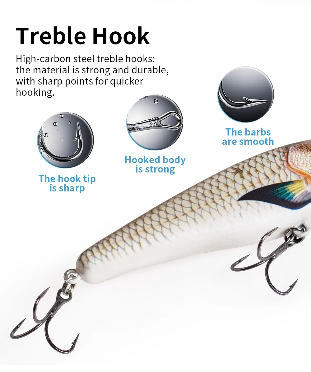 Hanlin 125mm/40g Musky-Jerkbait für Hechtangeln, VIB Musky-Köder, langsam sinkende Wobbler für Hecht, Pesca Leurre Bass Tackle – Detail 6