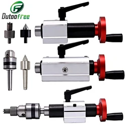 Micro Lathe Accessories Drilling Tailstock Live Center Mini Beads Machine Woodworking Lathe Retractable Tail Top Seat B12 Chuck