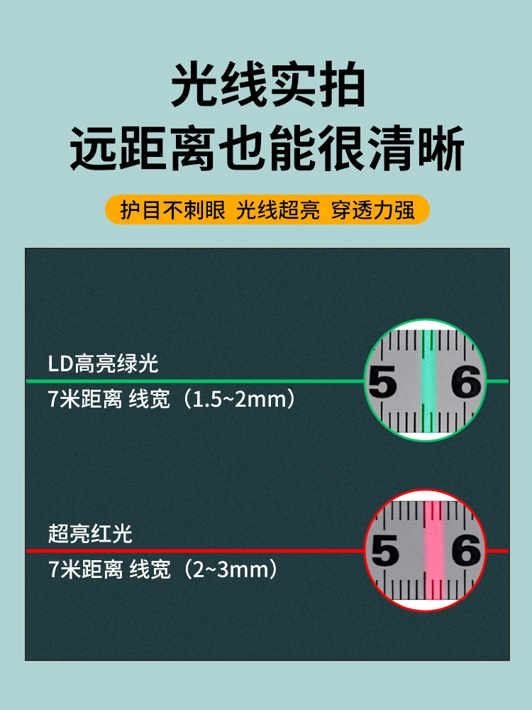 Infravermelho Nível Laser de Alta Precisão, Luz Forte, Linha Fina, Nivelamento Automático, Flash de Explosão, Importado, Linha 12