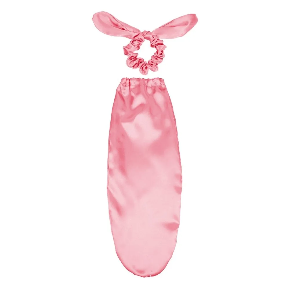 Durable Satin Sleeping Cap with Hair Tie Soft Hair Nourishing Bag Long Hair Care Cap for Daily Use Nighttime