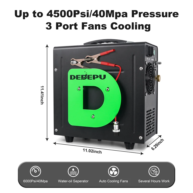 Upgraded Mini Scuba High Pressure Pump Air Portable Compressor for Oxygen Tank Refill Underwater Diving Snorkeling Equipment