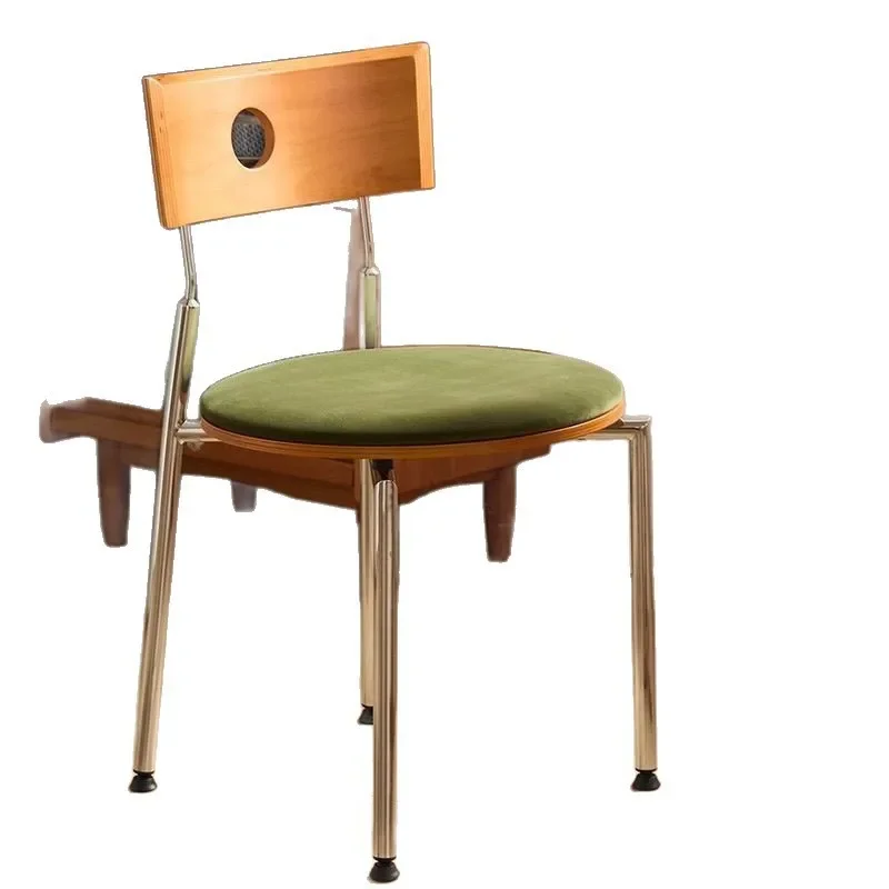 Solid Wood Mid Century Nordic Dining Chair Modern Minimalist Designer French Vintage Nordic Furniture Dining Chair Lounge Chair view 5