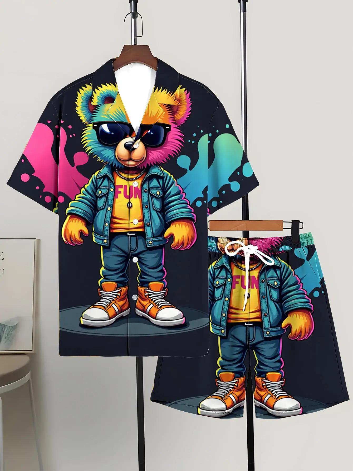 

Men's Shirt Sets 2026 Spring/Summer Graphic sweat suit jogging set men's sports suit men's suits 3D Printed drip clothing
